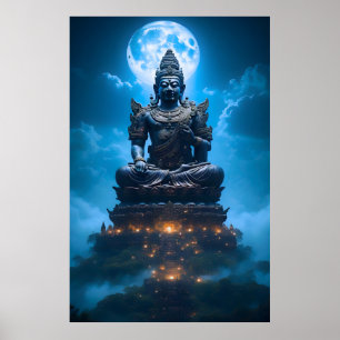 Het vollemaanlicht van de Boeddha Poster