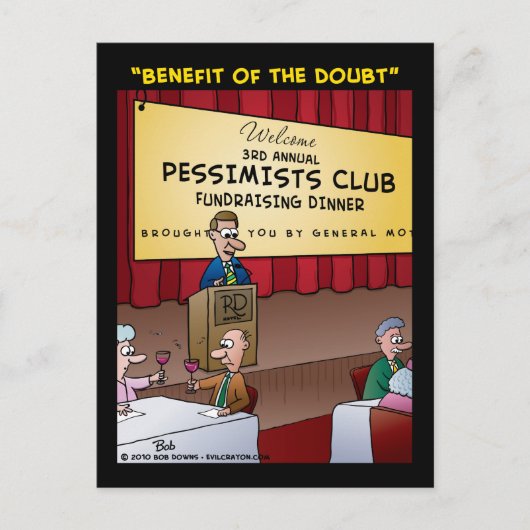 "Het voordeel van de twijfel" Briefkaart (Voorkant)