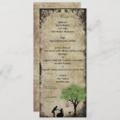 Het voorstel Groene Wedding Menu Kaart (Voorkant / Achterkant)