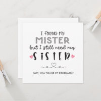 Het voorstel van de zus bridesmaid is gevouwen kaa