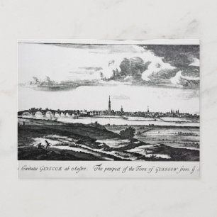 Het vooruitzicht van de stad Glasgow Briefkaart
