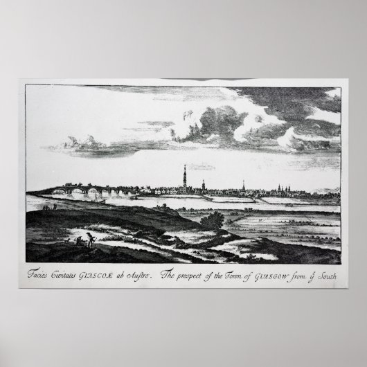 Het vooruitzicht van de stad Glasgow Poster (Voorkant)