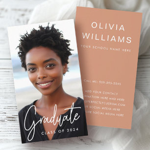 Het voorzien van een netwerkfoto terracotta van he visitekaartje