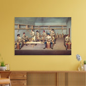 Het vormen van poederpellets canvas afdruk (Insitu (Woonkamer))