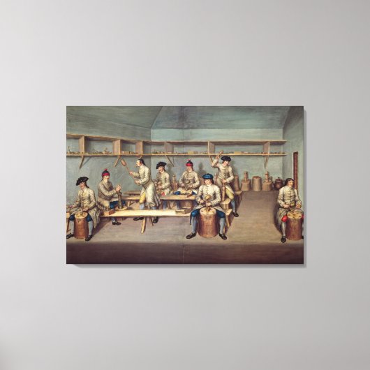 Het vormen van poederpellets canvas afdruk (Voorkant)