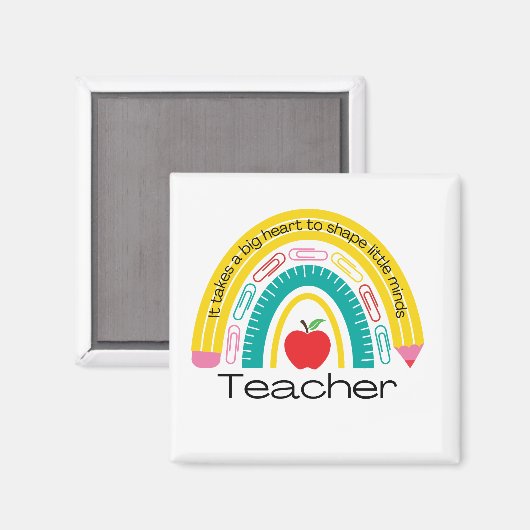 Het vraagt grote harten om kleine geesten leraar t magneet (Voorkant / Achterkant)