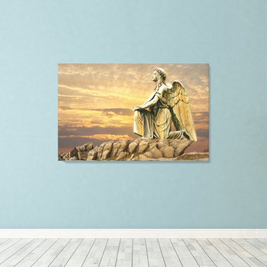 het vragen van met engel omwikkeld canvas (Insitu (Houten vloer))