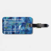 Het vreedzame Bagagelabel van Reizen (Achterkant horizontaal)