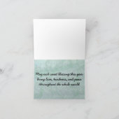 Het vreedzame Zoete Jaar van Wensen Feestdagen Kaart (Binnen)