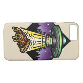 Het vreemde Pizza UFO telefoongeval Case-Mate iPhone Case (Achterkant (Horizontaal))