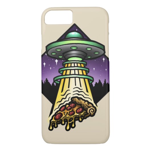 Het vreemde Pizza UFO telefoongeval Case-Mate iPhone Case (Achterkant)