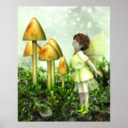Het vreemde Poster Fairy - Fairy and Toadstools (Voorkant)