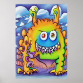 Het vriendelijke monster | AI Art Poster (Voorkant)