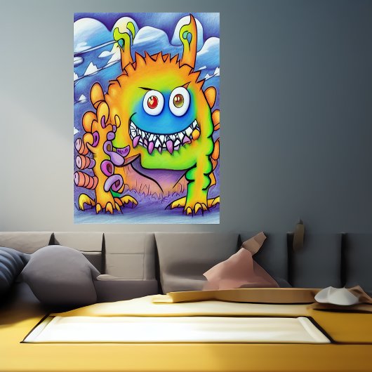 Het vriendelijke monster | AI Art Poster
