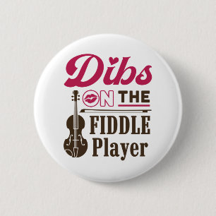 Het Vriendin van de vrouw van Fiddler van de Spele Ronde Button 5,7 Cm