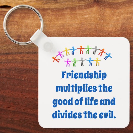 Het vriendschap vermenigvuldigt het goede - vriend sleutelhanger (Voorkant)