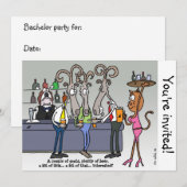 Het vrijgezellenfeest kaart (Voorkant / Achterkant)