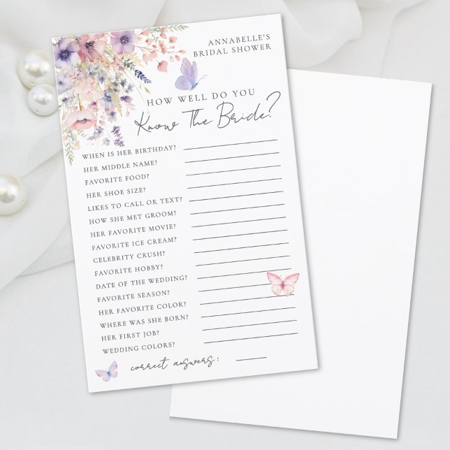 Het Vrijgezellenfeest van de bruid vlinder wilde b (Know The Bride Butterfly Wildflower Bridal Shower)