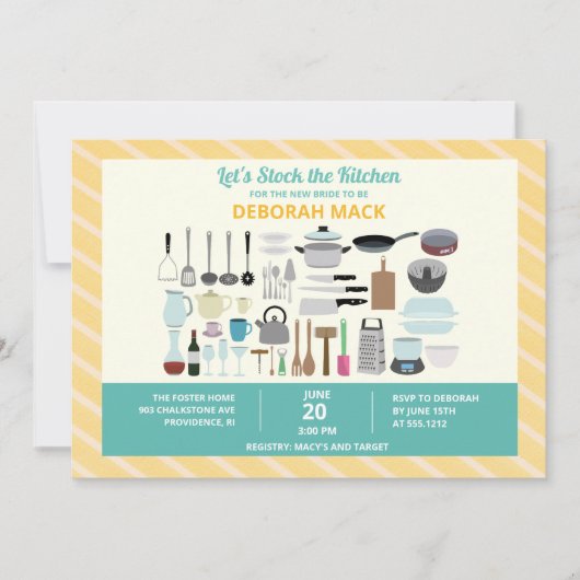 Het Vrijgezellenfeest van Kitchen Kaart (Voorkant)