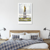 Het Vrijheidsbeeld, Het grote Bartholdi-beeld Canvas Afdruk (Insitu (Slaapkamer))