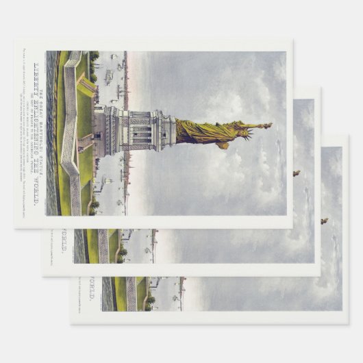 Het Vrijheidsbeeld, Het grote Bartholdi-beeld Inpakpapier Vel (Set)