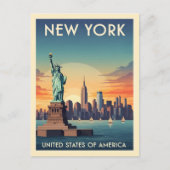 Het Vrijheidsbeeld van New York Briefkaart (Voorkant)
