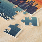 Het  Vrijheidsbeeld van New York Legpuzzel (Zijkant)