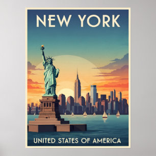 Het Vrijheidsbeeld van New York Poster