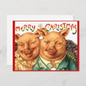 Het vrolijke Art. van het Briefkaart van het Paar (Voorkant / Achterkant)