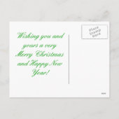 Het vrolijke briefkaart van Kerstmis (Achterkant)