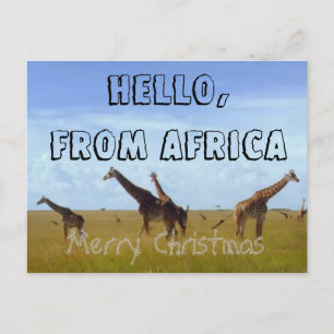 Het vrolijke Hallo van Kerstmis van Afrika Hakuna Feestdagenkaart