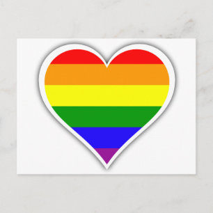 Het vrolijke hart van de trotsregenboog briefkaart