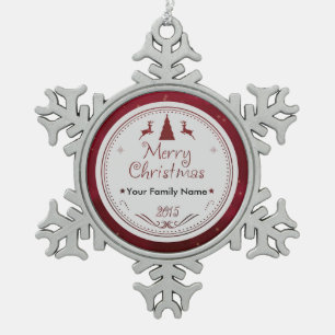 Het vrolijke Ornament van het Tin van Kerstmis -