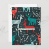 Het vrolijke Rendier van de Kersttijd Feestdagenkaart (Voorkant / Achterkant)