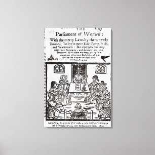 Het Vrouwenparlement, 1656 Canvas Afdruk