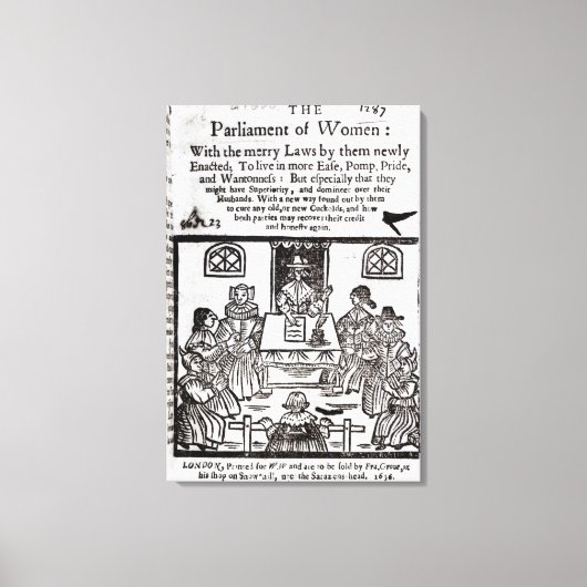 Het Vrouwenparlement, 1656 Canvas Afdruk (Voorkant)