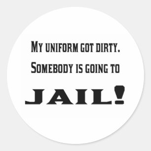 Het vuile uniform ronde sticker