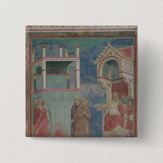 Het vuurproces vierkante button 5,1 cm (Voorkant)