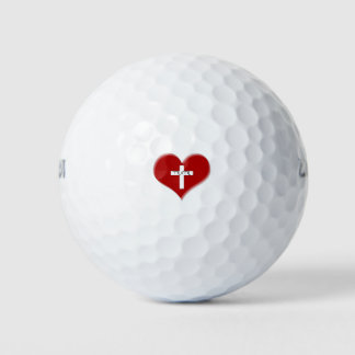 Het waarheidskruis in het hart golfballen