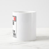 Het waarschuwen vierkant Van hard op het werk stoo Extra Grote Beker (Voorkant)