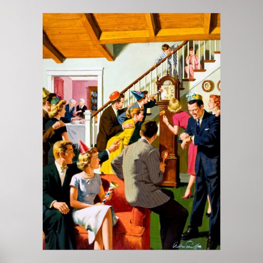 Het wachten op een nieuwjaar poster (Voorkant)