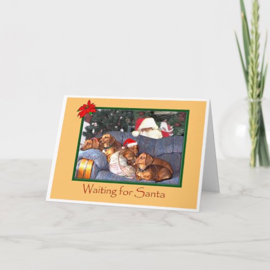 Het wachten op Kerstman Feestdagen Kaart (Voorkant)