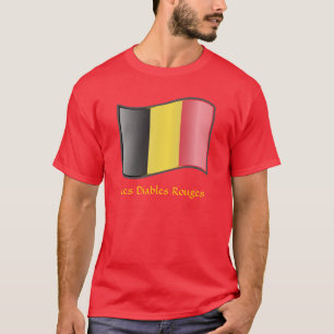Het wachten van de Belgische vlag laat Rouges T-Sh T-shirt