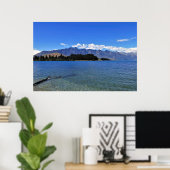 Het Wakatipu-meer en de "Remarkables" Poster (Thuiskantoor)