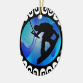 HET WAKEBOARD VOELEN KERAMISCH ORNAMENT (Links)