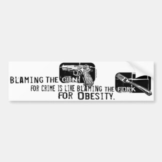 Het wapen de schuld geven bumpersticker