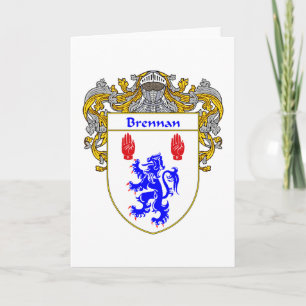 Het wapen van Brennan (gemanteld) Feestdagen Kaart