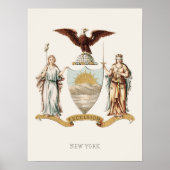 Het wapen van de Amerikaanse staat New York is het Poster (Voorkant)