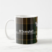 Het wapen van Farrell Clan van Ierland & tartan Koffiemok (Links)