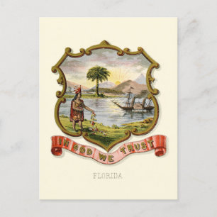 Het wapen van Florida (1876) Briefkaart